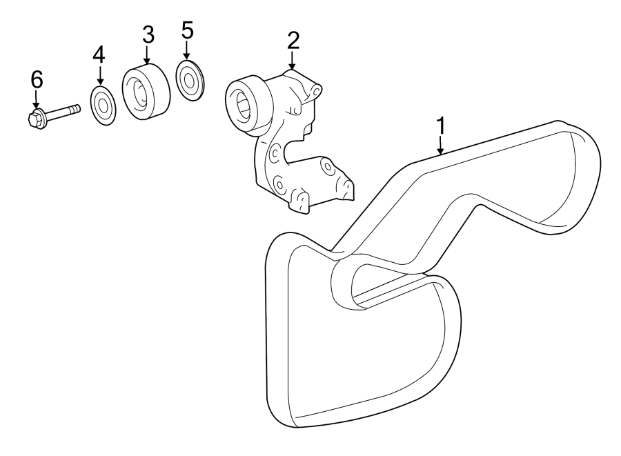 Diagram BELTS & PULLEYS. for your 2007 Toyota Tacoma  Pre Runner Standard Cab Pickup Fleetside 