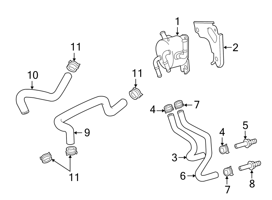 Diagram TRANS OIL COOLER. for your 2020 Toyota 4Runner  Nightshade Sport Utility 