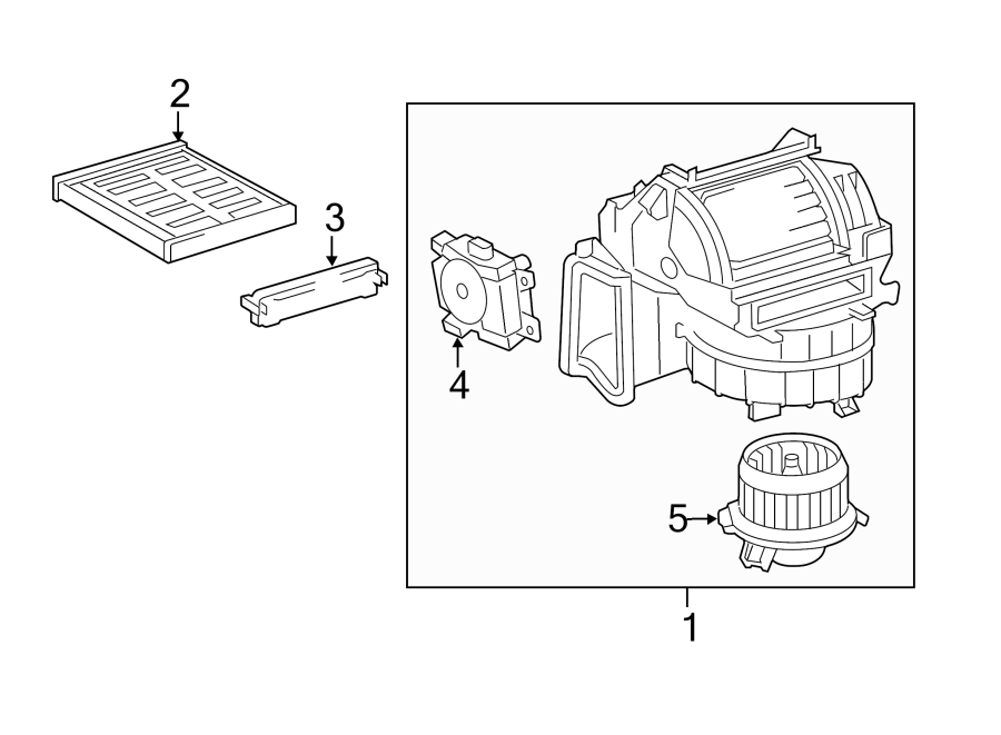 Diagram AIR CONDITIONER & HEATER. BLOWER MOTOR & FAN. for your 2016 Toyota Avalon   