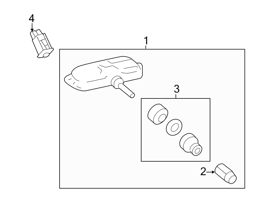 Diagram TIRE PRESSURE MONITOR COMPONENTS. for your Toyota