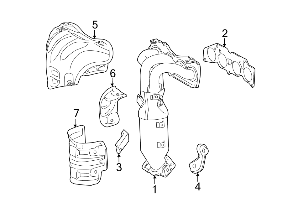 Diagram EXHAUST SYSTEM. manifold. for your 2022 Toyota Highlander   