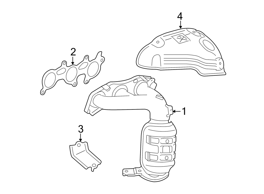 Diagram EXHAUST SYSTEM. MANIFOLD. for your 2015 Toyota Yaris   