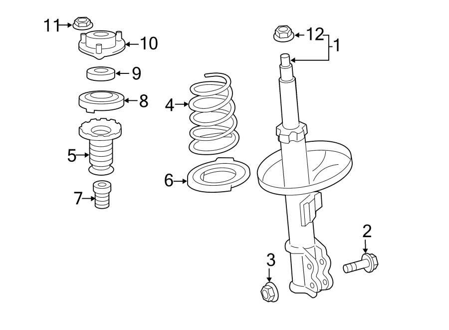 Diagram FRONT SUSPENSION. STRUTS & COMPONENTS. for your 2002 Toyota MR2 Spyder   