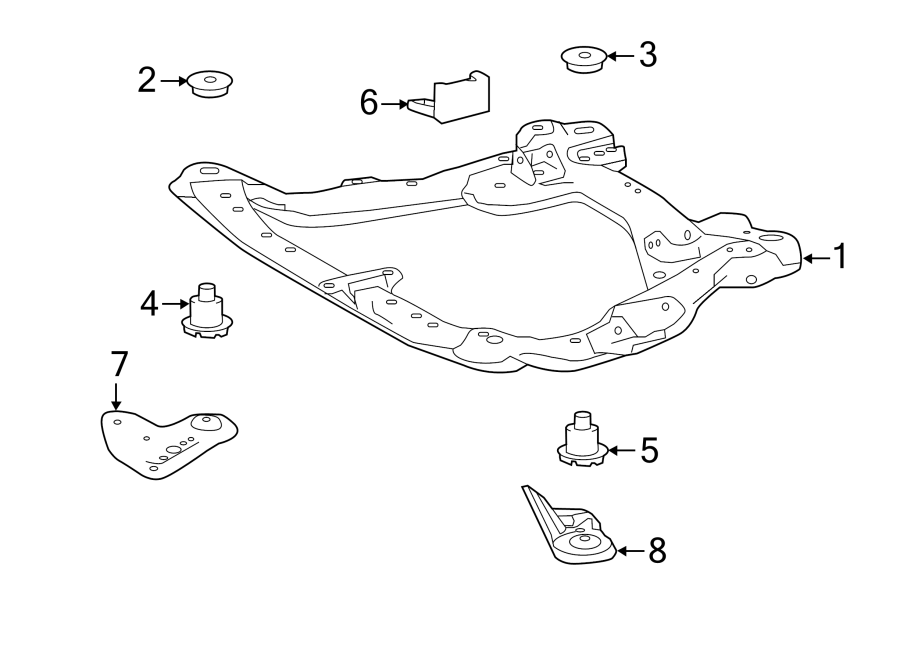 Diagram FRONT SUSPENSION. SUSPENSION MOUNTING. for your 2013 Toyota Avalon   