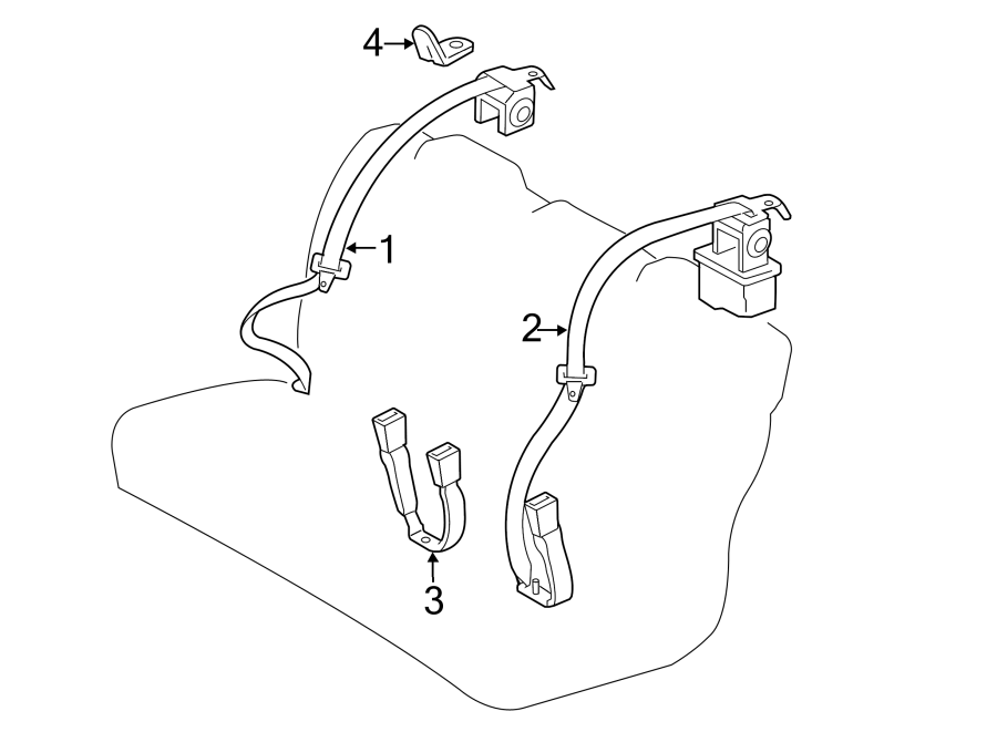 Diagram RESTRAINT SYSTEMS. REAR SEAT BELTS. for your 2008 Toyota Sequoia   