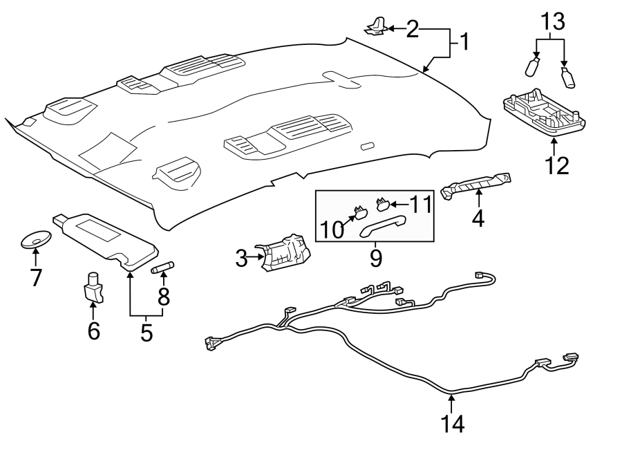 Diagram INTERIOR TRIM. for your Toyota