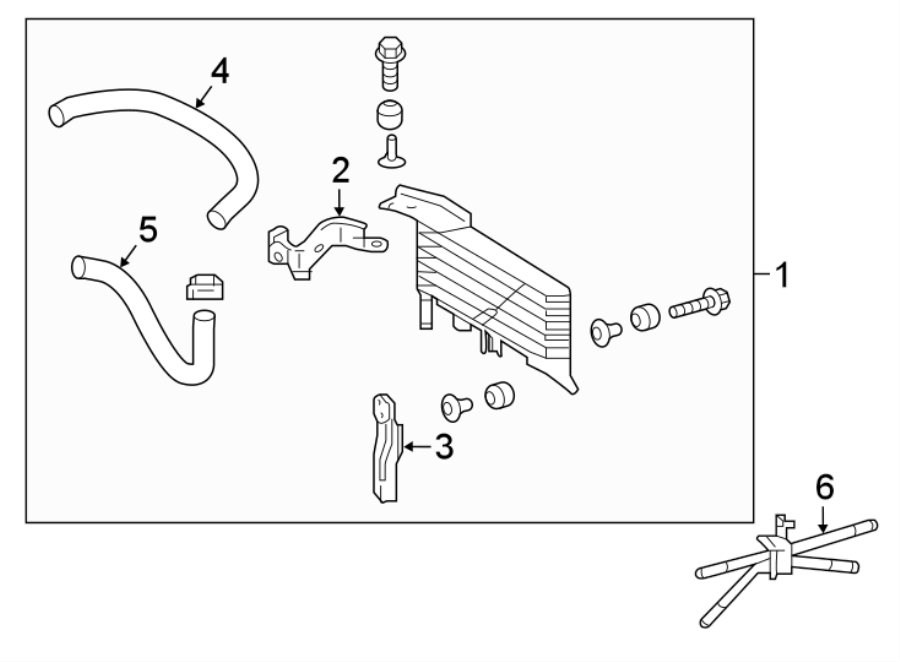 Diagram TRANS OIL COOLER. for your Toyota Tacoma  