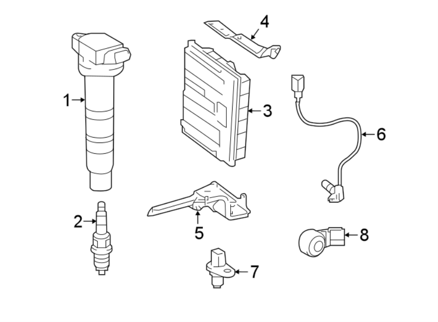 Diagram IGNITION SYSTEM. for your 2023 Toyota Tacoma 3.5L V6 A/T RWD SR5 Crew Cab Pickup Fleetside 