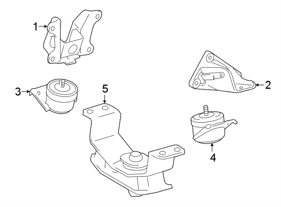 Diagram ENGINE & TRANS MOUNTING. for your Toyota Tacoma  