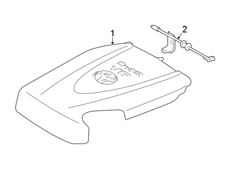 Diagram ENGINE APPEARANCE COVER. for your 2008 Toyota RAV4   