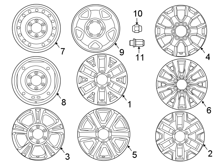 Diagram WHEELS. for your Toyota