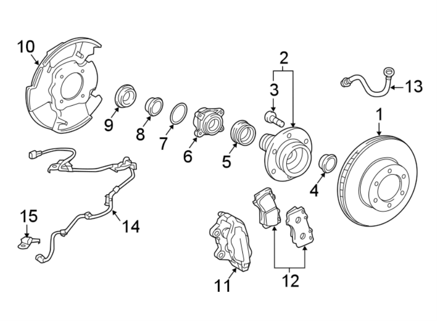 Diagram FRONT SUSPENSION. BRAKE COMPONENTS. for your 2002 Toyota Tacoma   