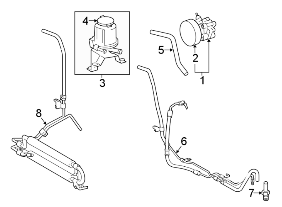 Diagram STEERING GEAR & LINKAGE. PUMP & HOSES. for your 1995 Toyota T100   