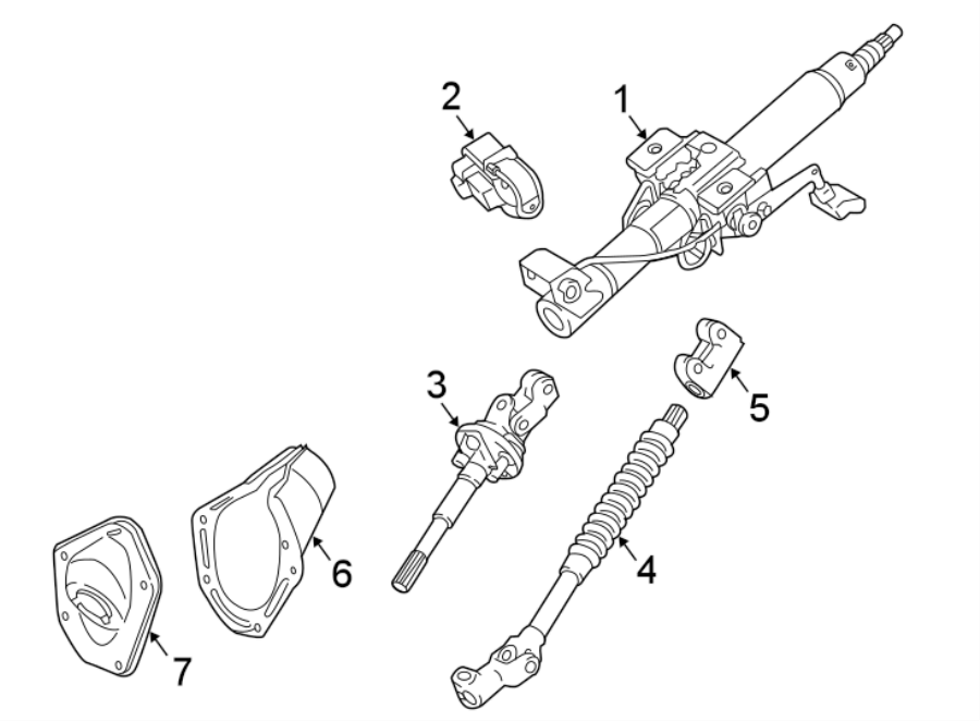 Diagram STEERING COLUMN ASSEMBLY. for your 2019 Toyota 4Runner  Limited Sport Utility 