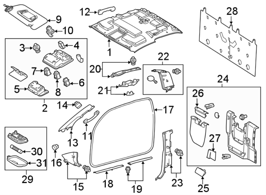 Diagram Interior trim. Running board. for your 2024 Toyota Prius Prime   