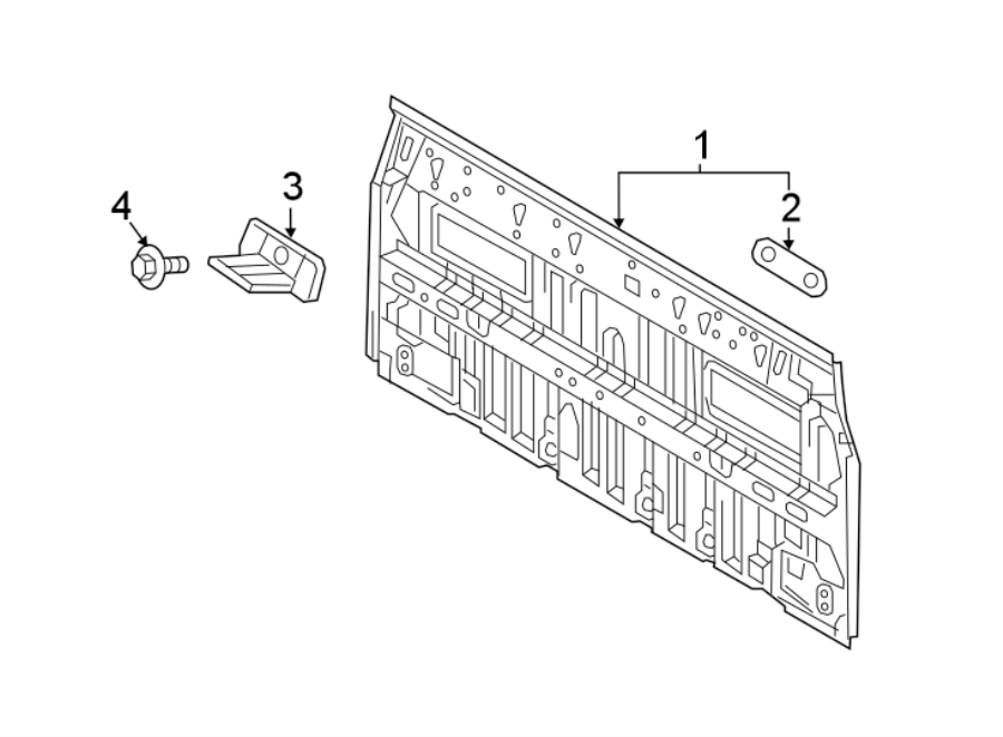 Diagram Rear door. Back panel. for your 2022 Toyota 4Runner   
