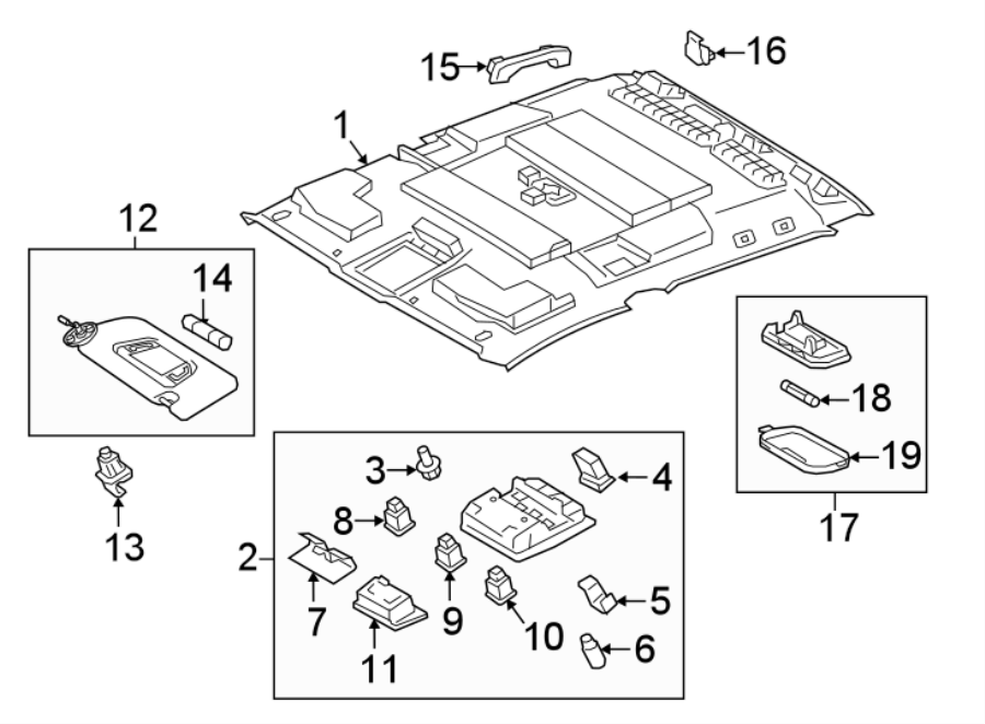 Diagram INTERIOR TRIM. for your Toyota