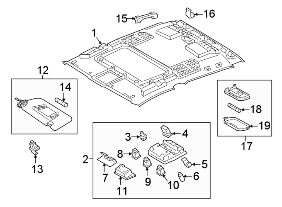 Diagram INTERIOR TRIM. for your 2024 Toyota Prius Prime   