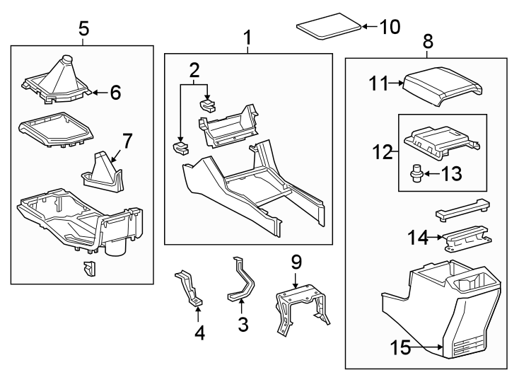 Diagram CONSOLE. for your 2002 Toyota Camry  SE SEDAN 