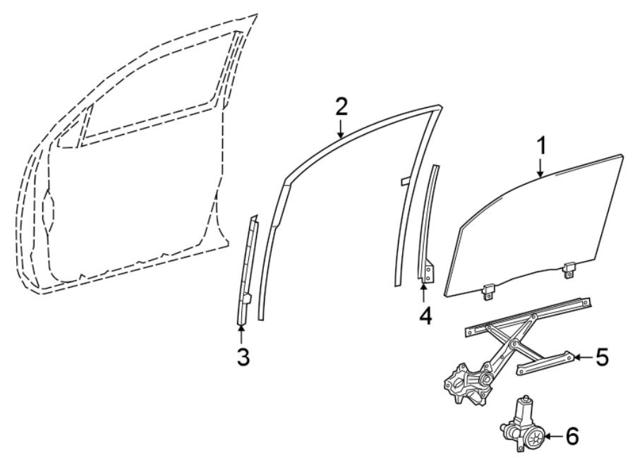 Diagram FRONT DOOR. GLASS & HARDWARE. for your 2012 Toyota Sequoia   