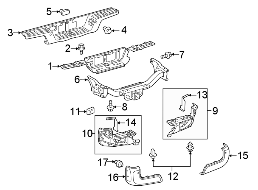 Diagram REAR BUMPER. BUMPER & COMPONENTS. for your 1987 Toyota Corolla   