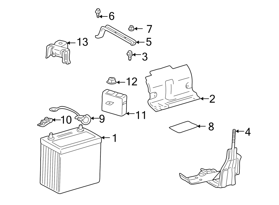 Diagram BATTERY. for your 2011 Toyota Prius   