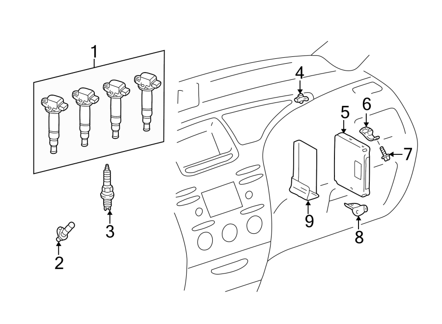 Diagram IGNITION SYSTEM. for your 1993 Toyota Paseo  Base Coupe 