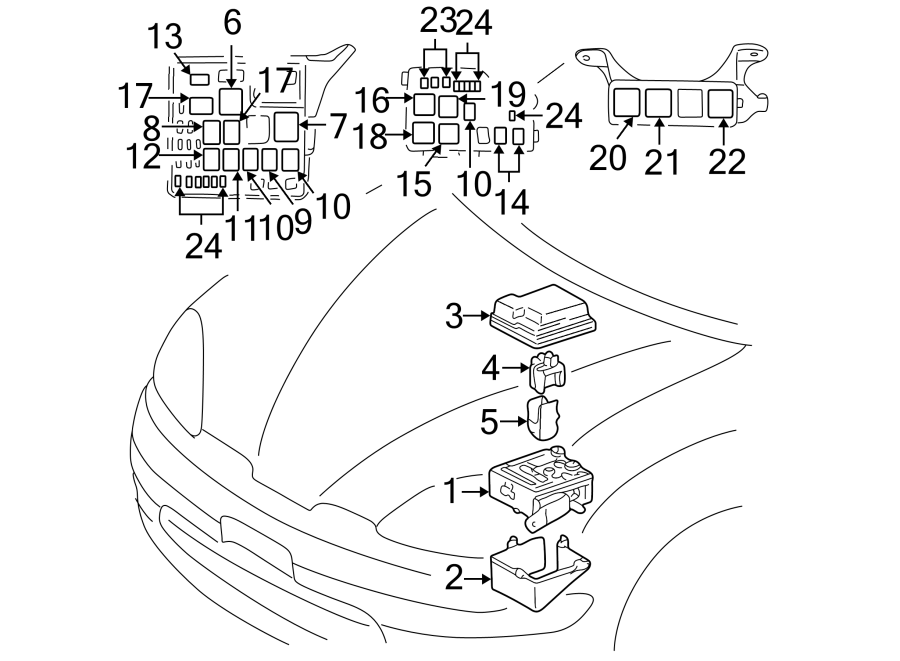 Diagram ELECTRICAL COMPONENTS. for your 2006 Toyota Corolla  LE SEDAN 