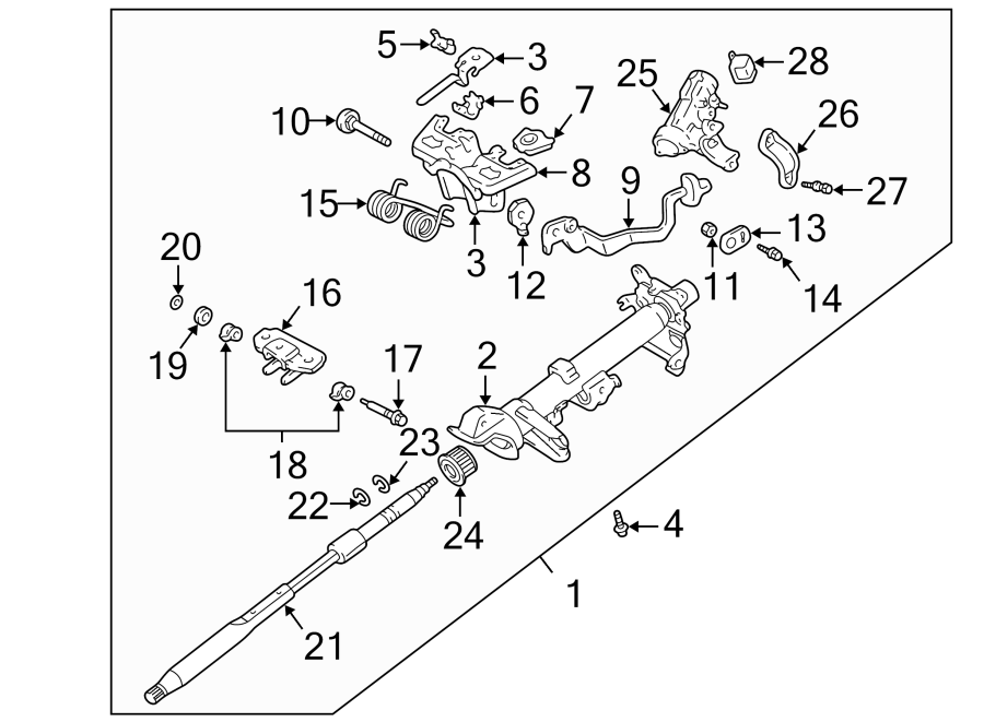 Diagram STEERING COLUMN ASSEMBLY. for your 1997 Toyota Avalon   