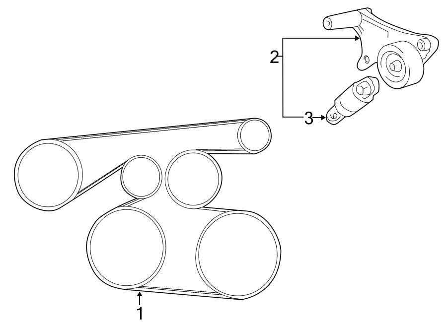 Diagram BELTS & PULLEYS. for your 2012 Toyota Tacoma  Base Standard Cab Pickup Fleetside 