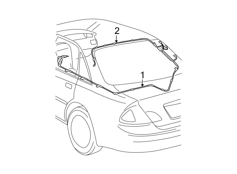 Diagram Rear window antenna. for your Toyota Camry  