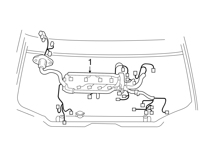 Diagram WIRING HARNESS. for your 2003 Toyota Camry   