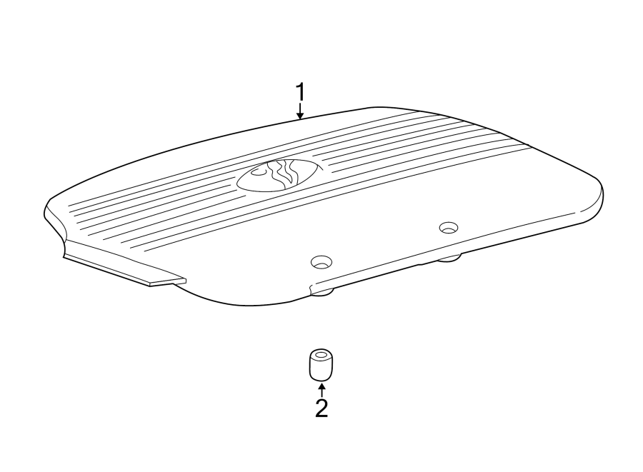 Diagram ENGINE / TRANSAXLE. ENGINE APPEARANCE COVER. for your 2008 Toyota RAV4   