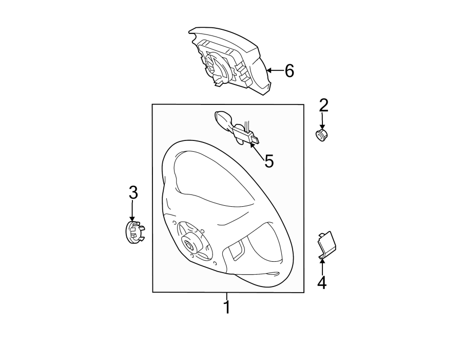 Diagram STEERING WHEEL & TRIM. for your 2006 Toyota Sequoia   