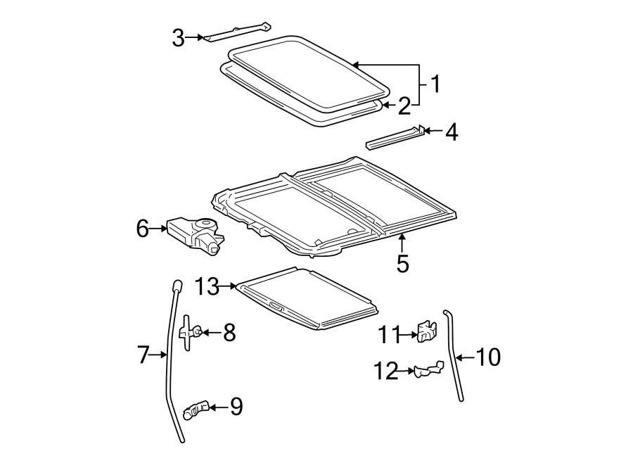 Diagram 2005-06. Usa built. W/SUNROOF. for your 2003 Toyota Avalon   