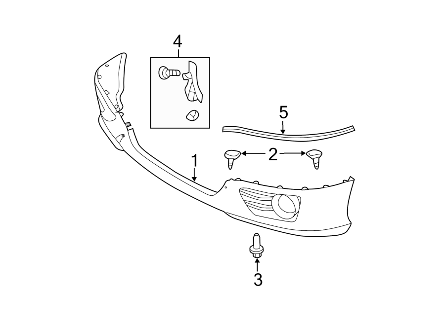 Diagram FRONT BUMPER & GRILLE. SPOILER. for your 2009 Toyota Camry   