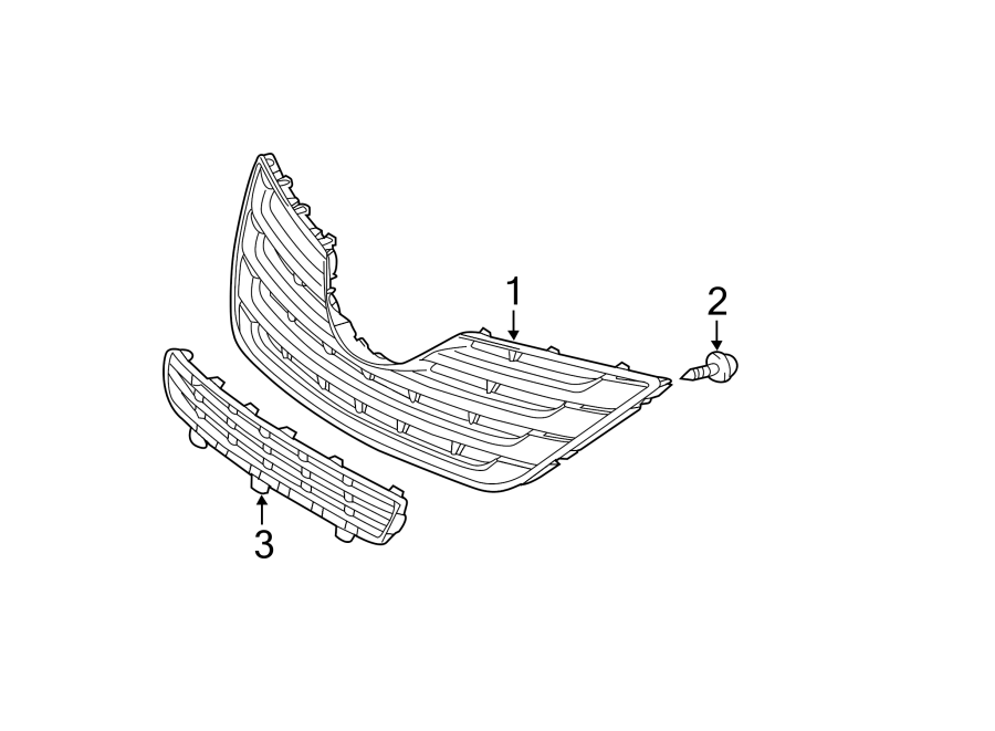 Diagram FRONT BUMPER & GRILLE. GRILLE & COMPONENTS. for your 2011 Toyota Camry 2.5L A/T XLE SEDAN 