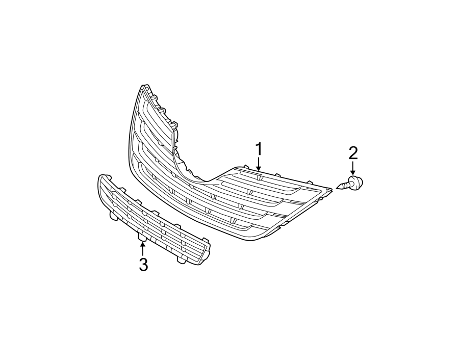 Diagram FRONT BUMPER & GRILLE. GRILLE & COMPONENTS. for your 2018 Toyota Prius Prime   