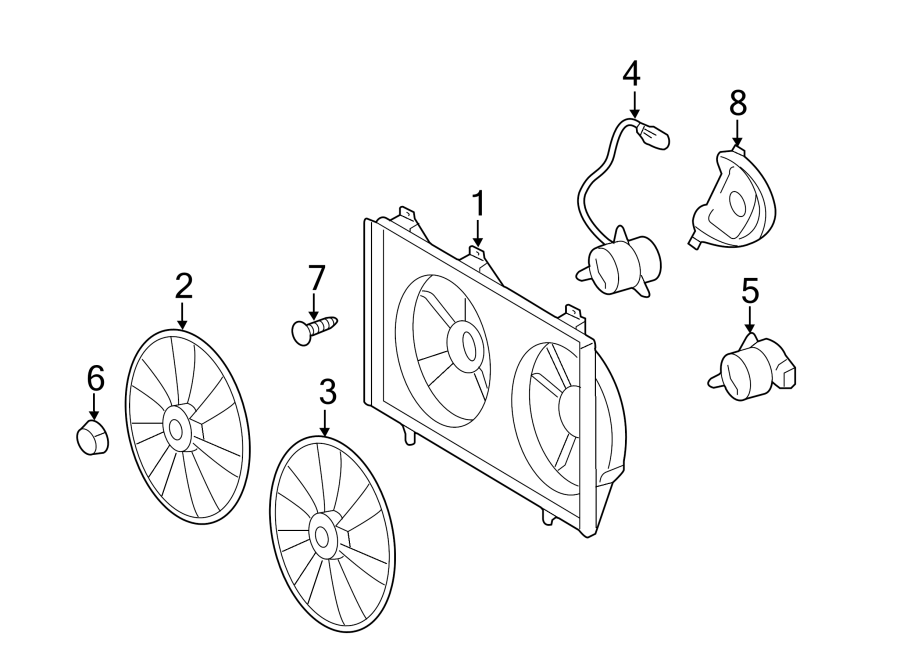 Diagram COOLING FAN. for your 2019 Toyota Highlander   