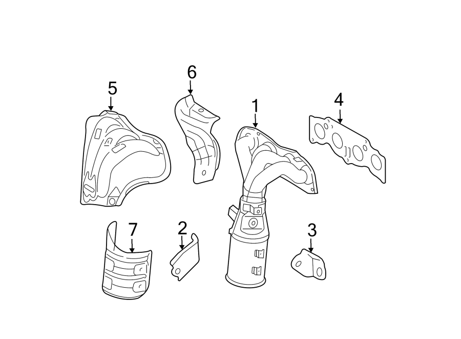 Diagram EXHAUST SYSTEM. MANIFOLD. for your 2022 Toyota 4Runner   