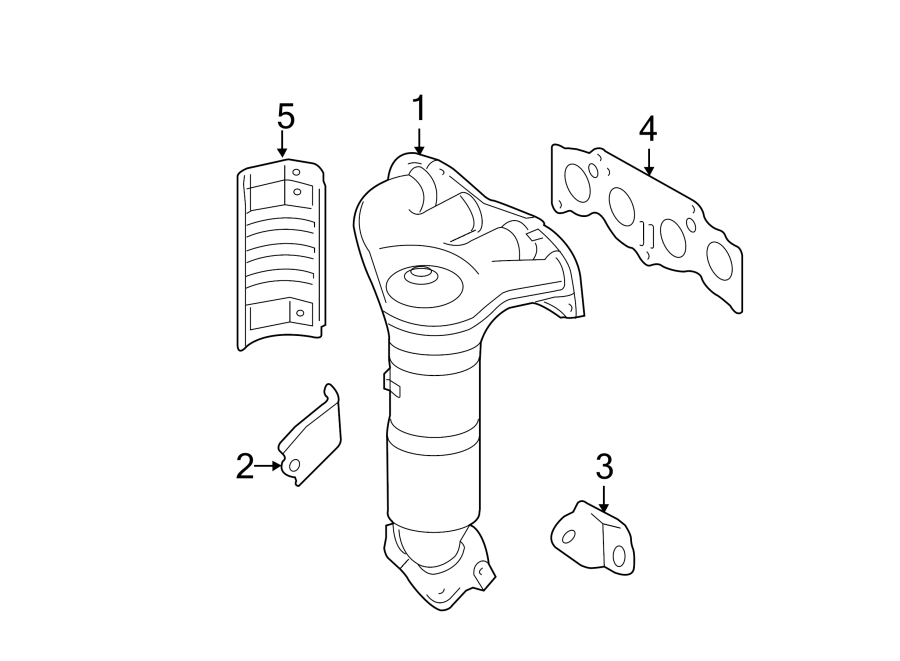 Diagram EXHAUST SYSTEM. MANIFOLD. for your 2024 Toyota Camry   