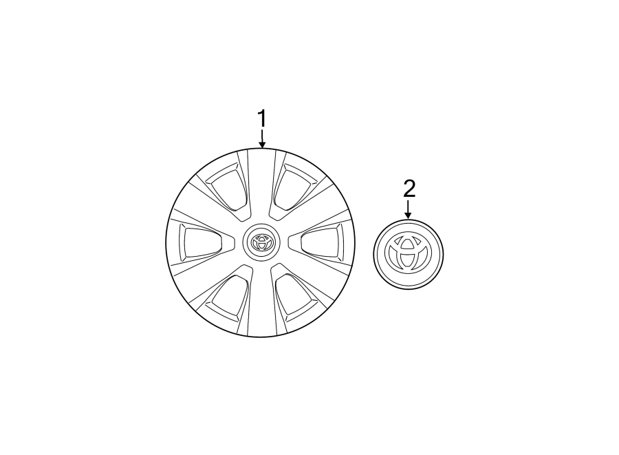 Diagram WHEELS. COVERS & TRIM. for your 2017 Toyota Avalon   