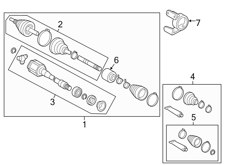 Diagram FRONT SUSPENSION. DRIVE AXLES. for your 2002 Toyota Echo   