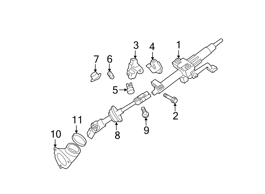 Diagram STEERING COLUMN ASSEMBLY. for your 2013 Toyota Sequoia 5.7L i-Force V8 A/T RWD SR5 Sport Utility 