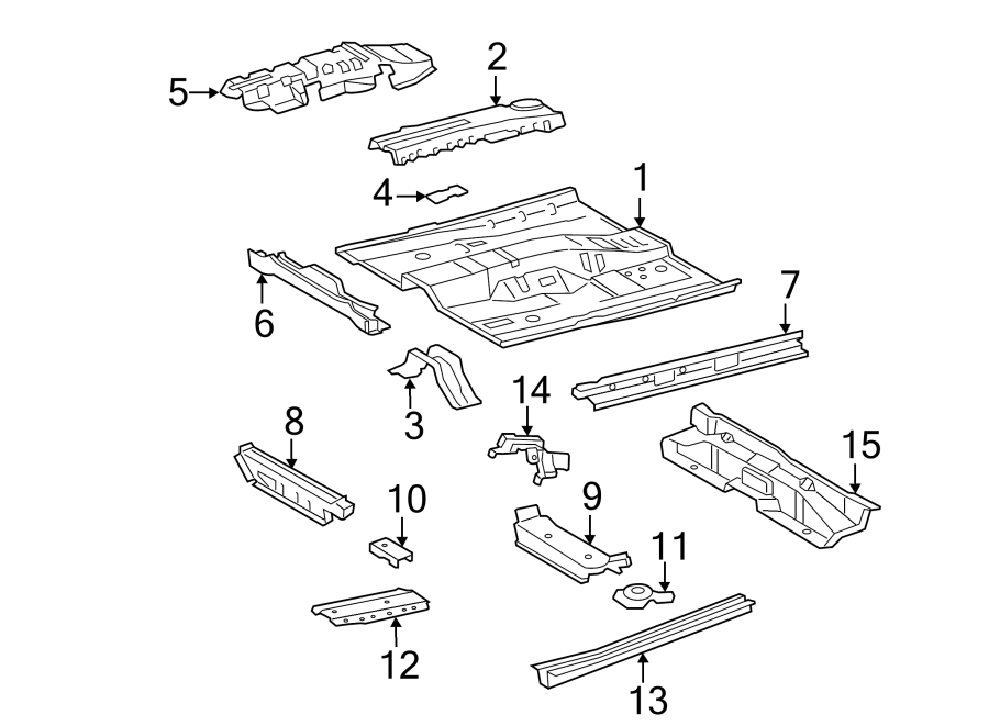 Diagram PILLARS. ROCKER & FLOOR. FLOOR & RAILS. for your Toyota