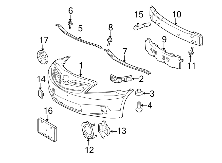 Diagram FRONT BUMPER & GRILLE. BUMPER & COMPONENTS. for your 2020 Toyota Prius Prime   