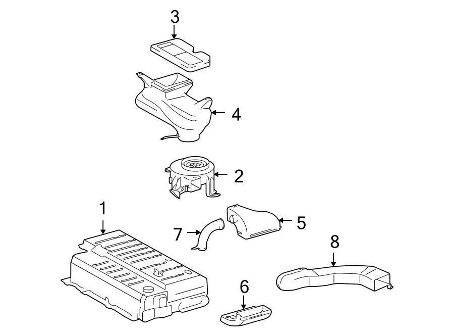 Diagram BATTERY. for your 2009 Toyota Highlander 3.5L V6 A/T FWD Sport Sport Utility 