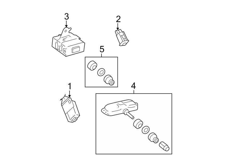 Diagram TIRE PRESSURE MONITOR COMPONENTS. for your 2006 Toyota Avalon   