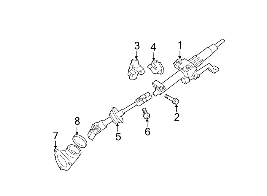 Diagram STEERING COLUMN ASSEMBLY. for your 2013 Toyota Sequoia 5.7L i-Force V8 A/T RWD SR5 Sport Utility 