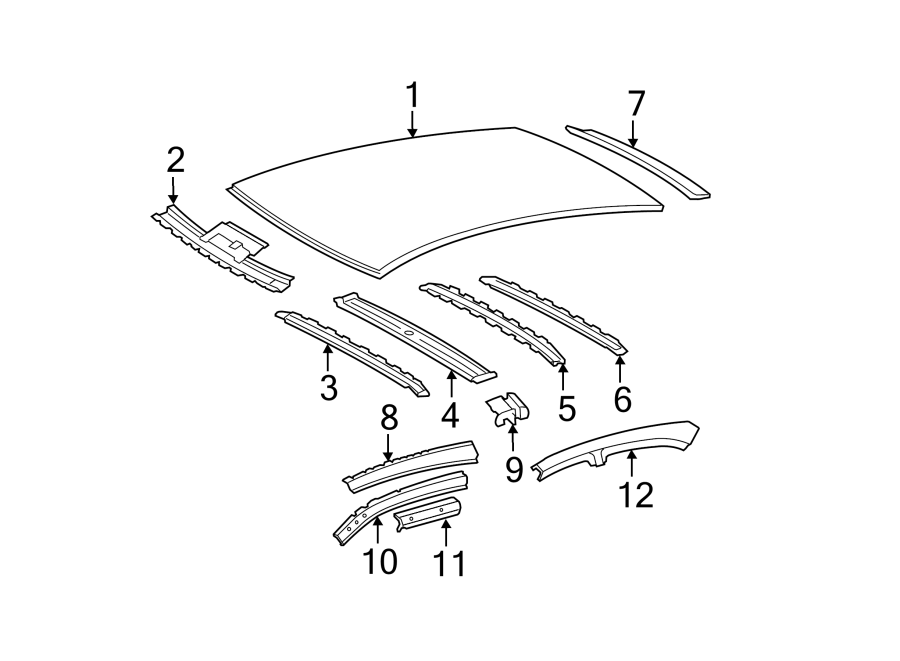 Diagram ROOF & COMPONENTS. for your 2013 Toyota Prius Plug-In   
